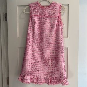 CeCe Pink Textured Tweed Sleeveless Dress